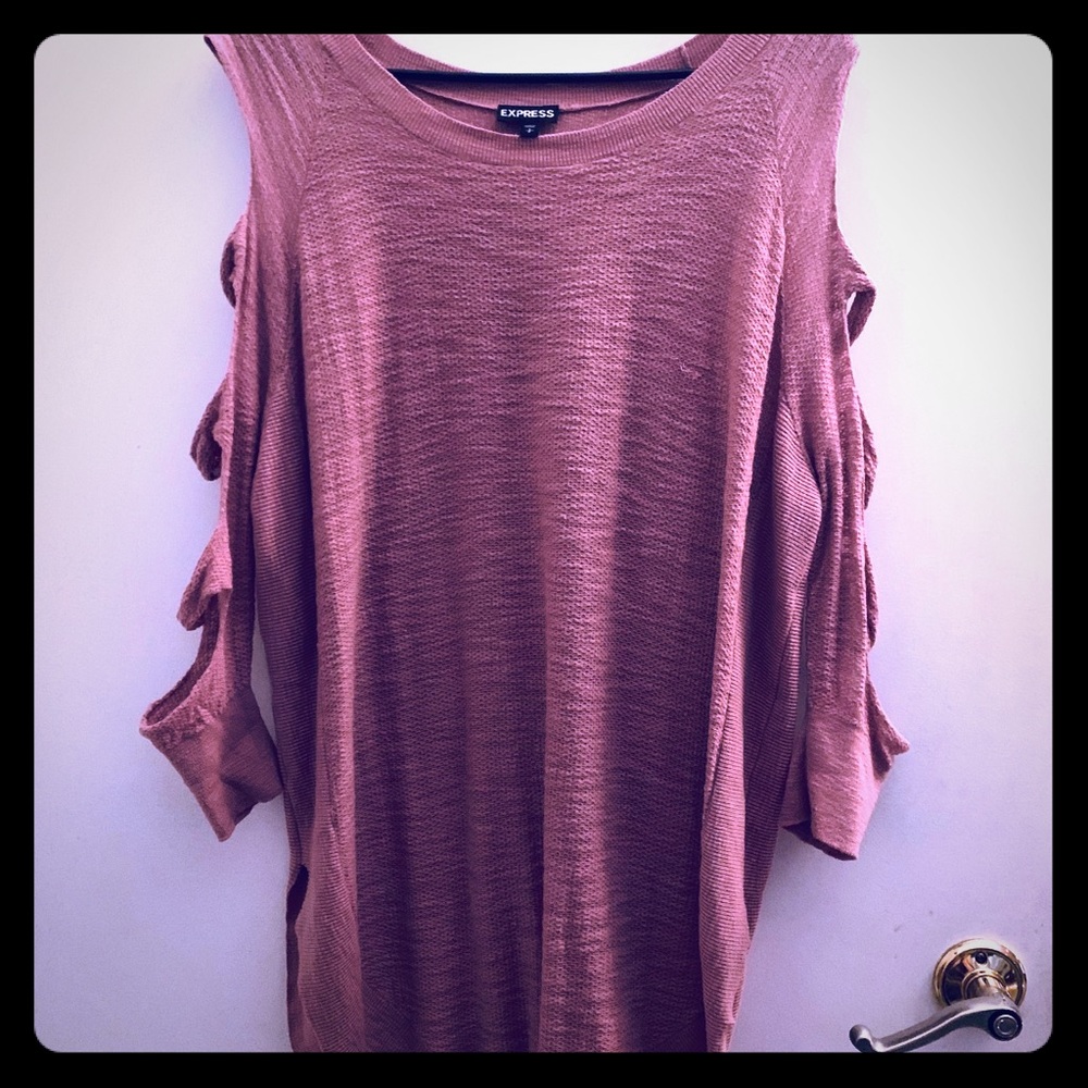 Blush Pink Top with Arm Cutouts